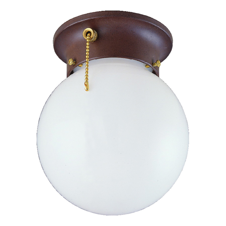 F30153375 Ceiling Light Fixture, 0.5 A, 120 V, 60 W, 1-Lamp, A19 or CFL Lamp, Metal Fixture