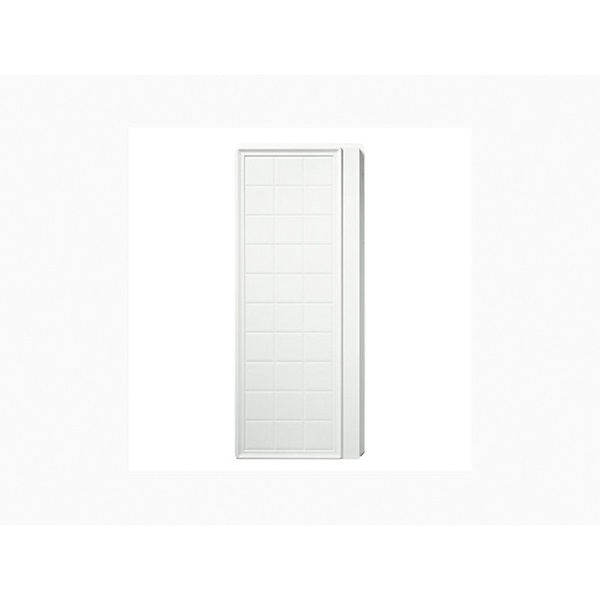 Ensemble 72105100-0 Shower End Wall Set, 72-1/2 in L, 34 in W, Vikrell, High-Gloss, Alcove Installation, White