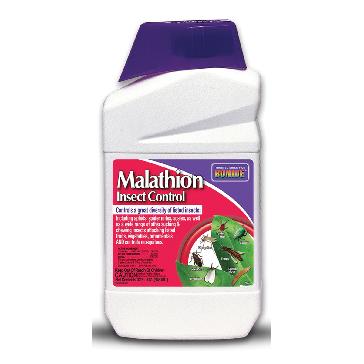 Malathion 993 Insect Control, Liquid, Spray Application, 1 qt Bottle