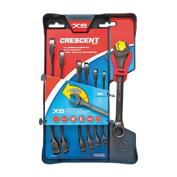 GearWrench CX6RWM7 Wrench Set, 7-Piece, Specifications: Metric Measurement - 1