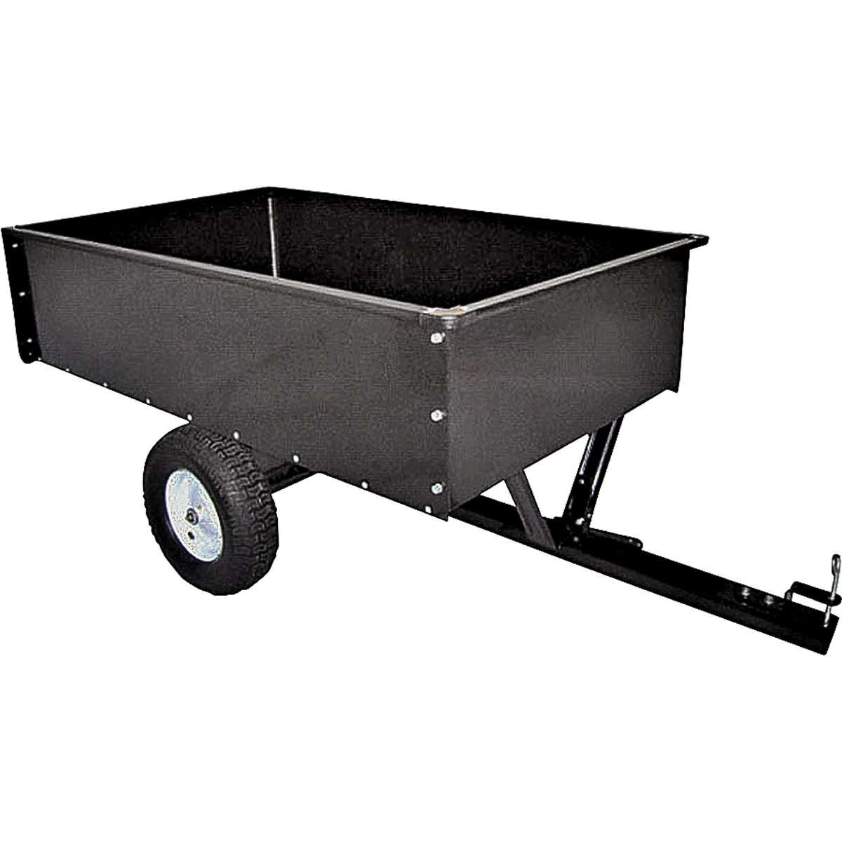 YTL-012-508 Dump Cart, 500 lb, 40-1/2 in L x 30-3/4 in W x 13 in H Deck, Steel Deck, 2-Wheel, 13/400-6 Wheel