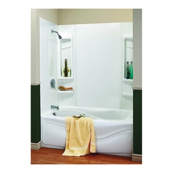 Finesse Series 101594-000-129 Bathtub Wall Kit, 33-1/2 in L, 61 in W, 59 in H, Polystyrene, Glue Up Installation