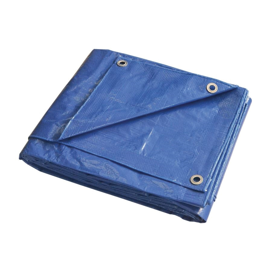 T1220BB90 Tarpaulin, 20 ft L, 12 ft W, 5 mil Thick, Polyethylene, Blue