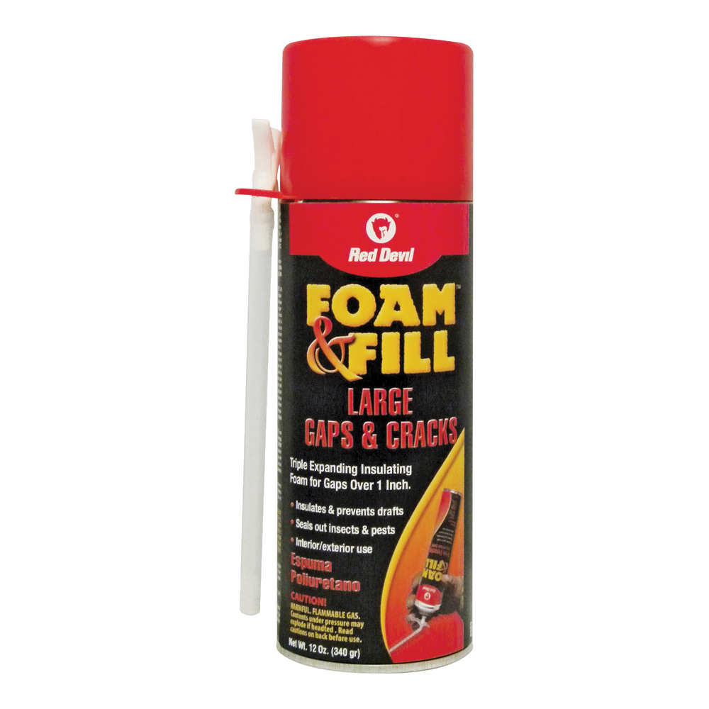 0909 Triple Expanding Foam Sealant, Champagne, 12 oz, Aerosol Can