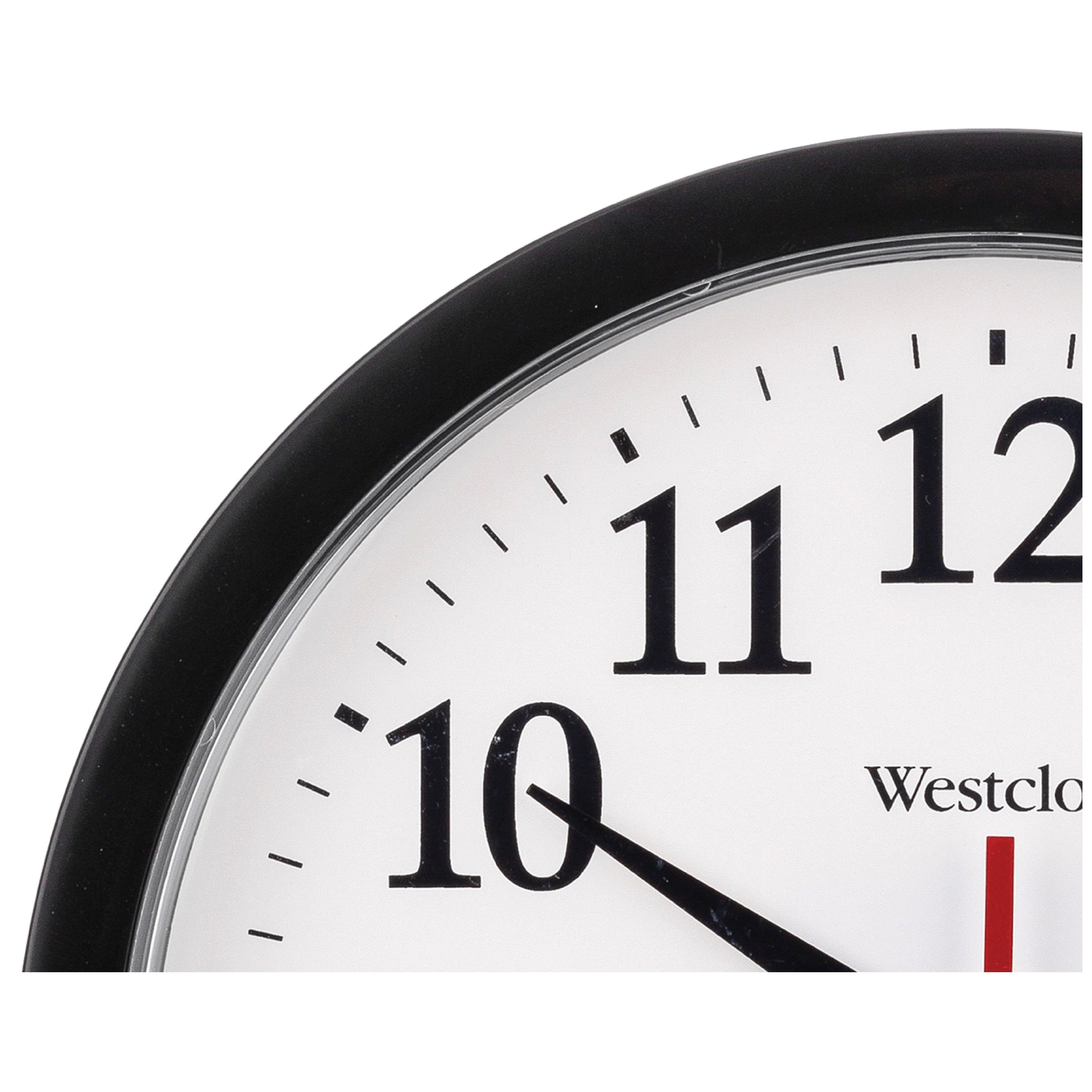 Westclox 461861 Clock, Round, Black Frame, Plastic Clock Face, Analog - 2