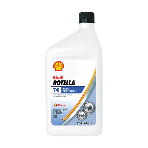 Shell Rotella T4 Triple Protection 550045140 Engine Oil, 15W-40, 1 qt - 1