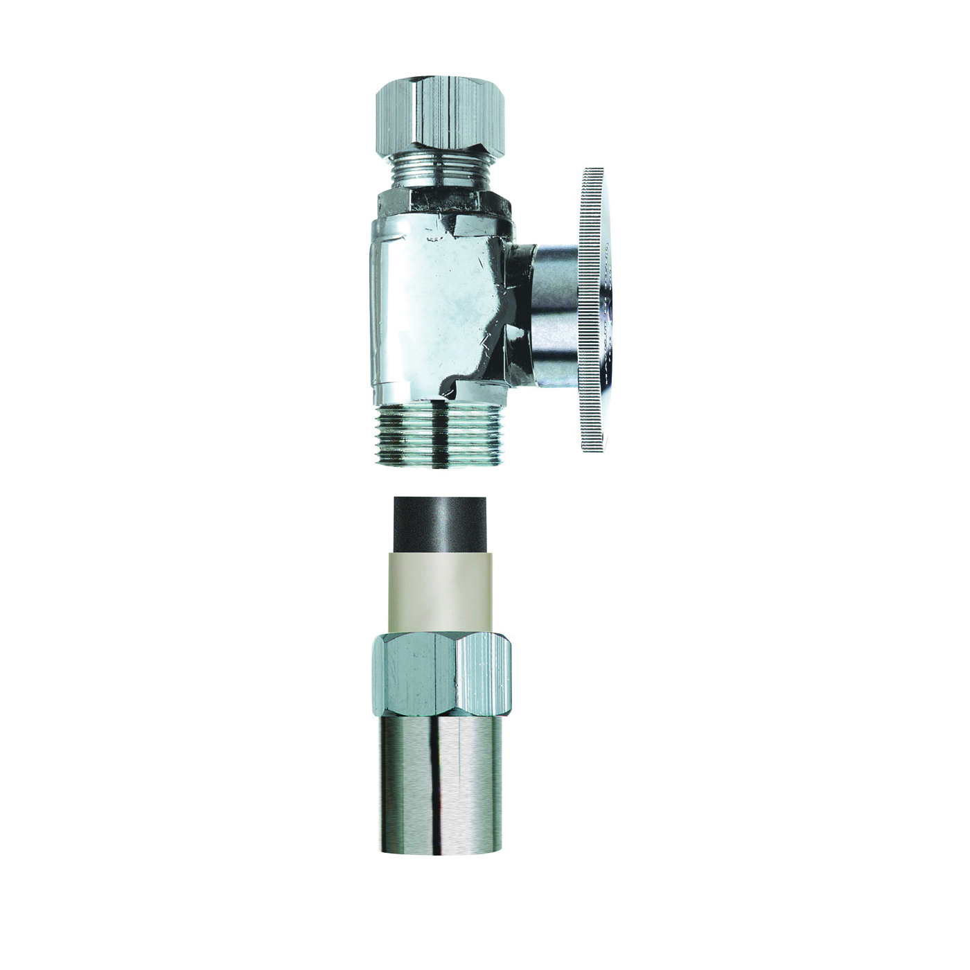 PP32-2PCLF Transition Valve, 1/2 x 3/8 in Connection, CPVC x Tube, CPVC Body, Brass Body