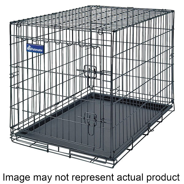 Precison Pet 41274/21942 Dog Kennel, 24 in OAL, 17 in OAW, 20 in OAH, Steel, Powder-Coated, Black