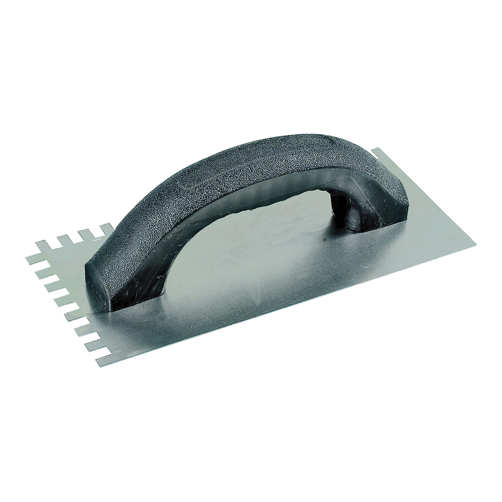 49102 Tile Installation Trowel, 1/4 in W x 3/8 in D Notch, 9 in L, 4 in W, Square Notch, Ergonomic Handle