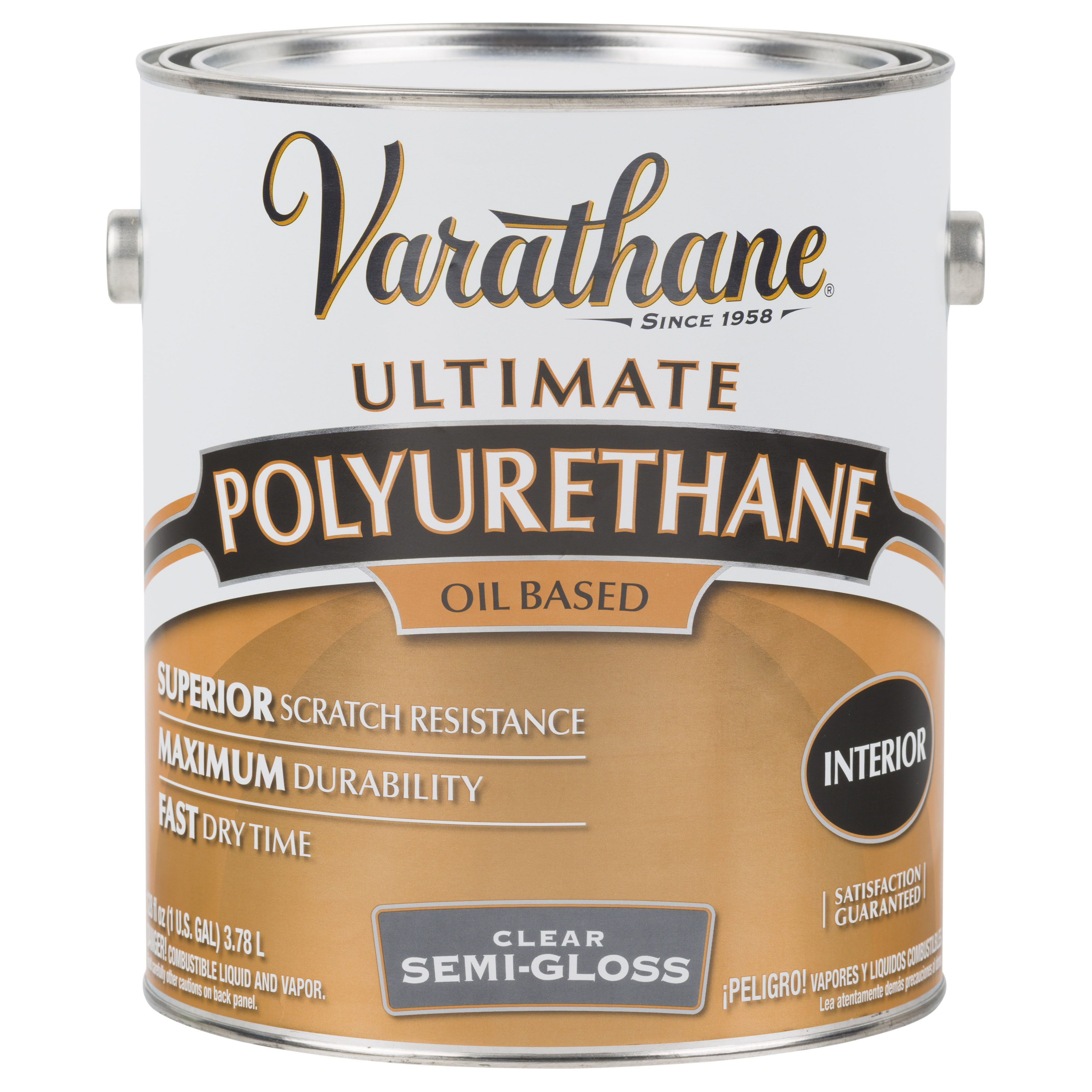 Varathane 6032 Polyurethane, Semi-Gloss, Liquid, Clear, 1 gal, Can