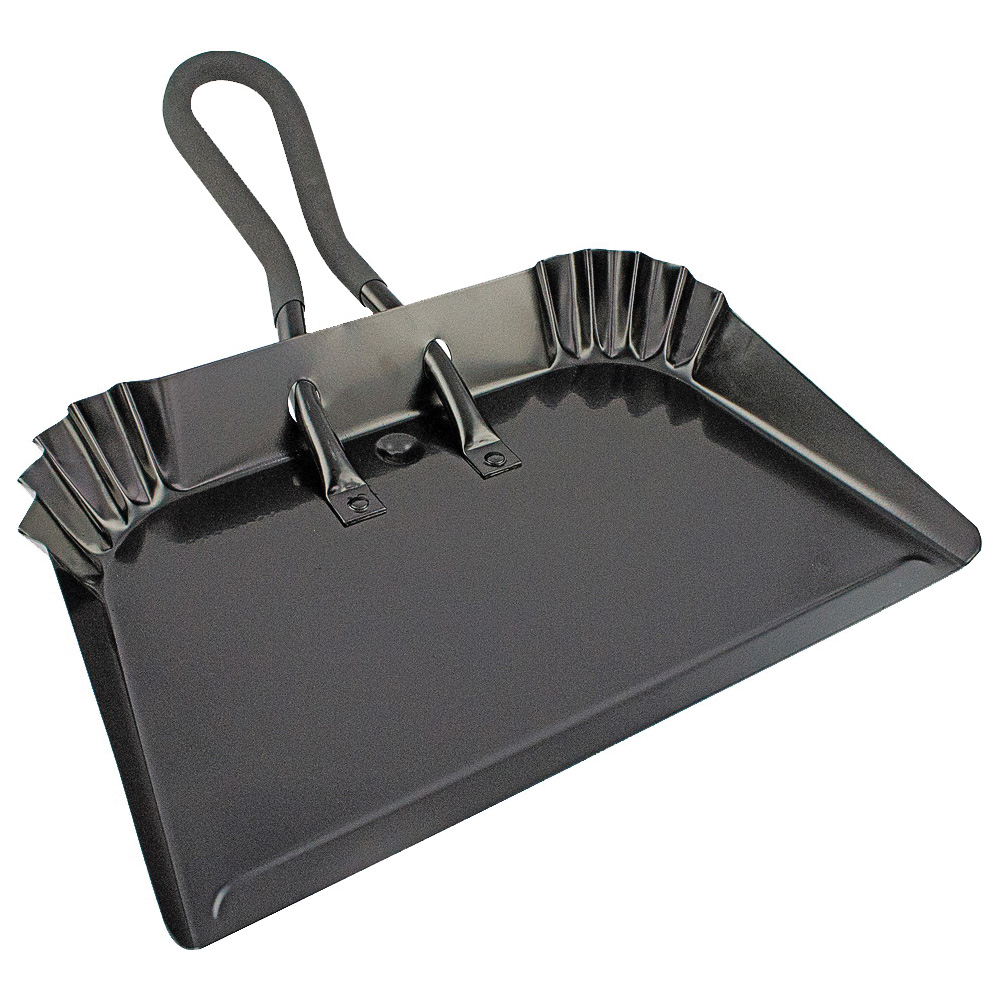 DL-5006 Dustpan, 17-3/4 in L, 17 in W, Steel, Black