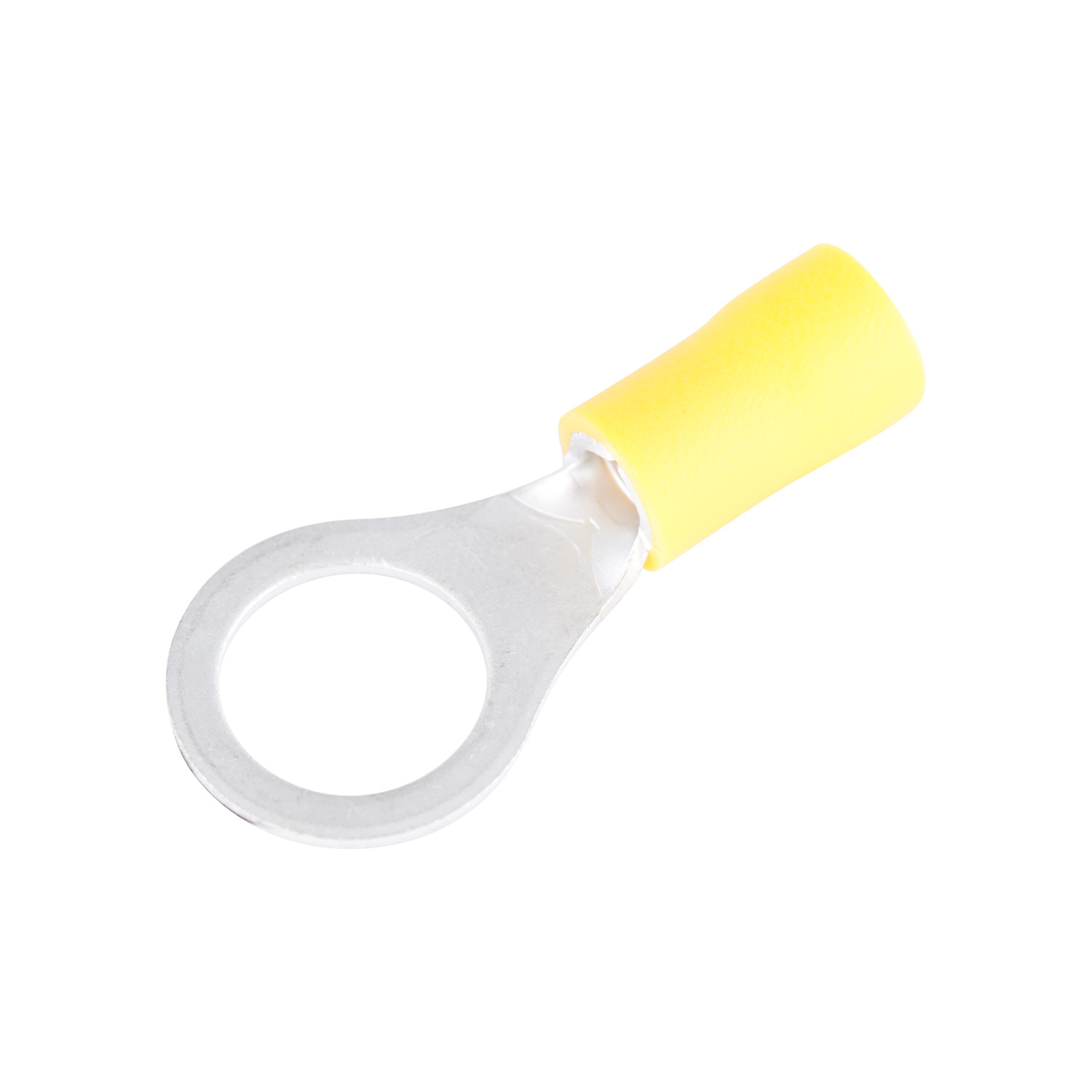 10-108 Ring Terminal, 600 V, 12 to 10 AWG Wire, 1/4 to 3/8 in Stud, Vinyl Insulation, Yellow