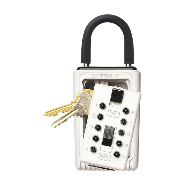 001000 Key Storage Safe, Combination Lock, Steel, Assorted, 2 in W x 2-3/4 in D x 6 in H Dimensions