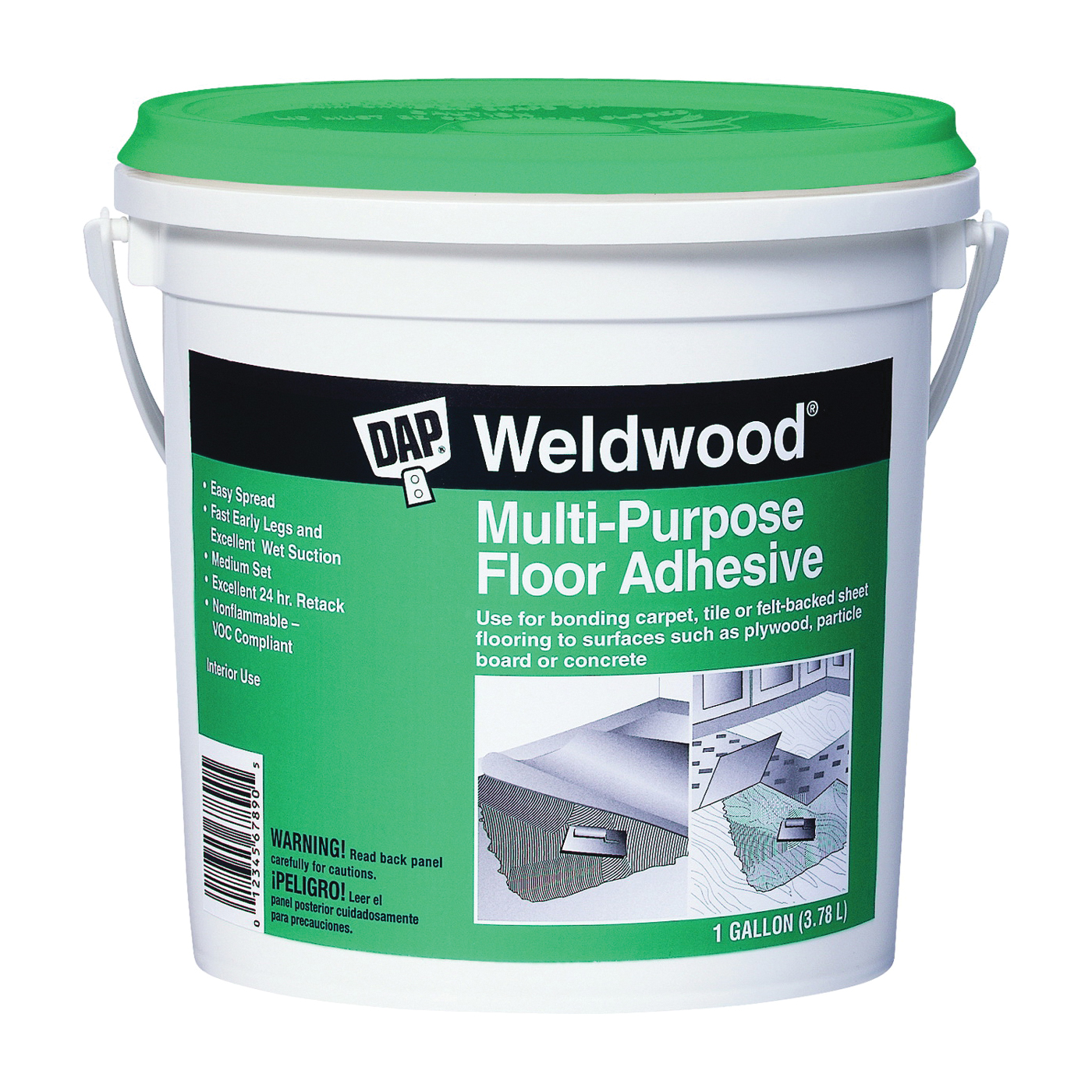 00142 Floor Adhesive, Off-White, 1 gal Pail