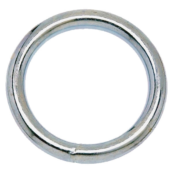 T7661154 Welded Ring, 150 lb Working Load, 2 in ID Dia Ring, #7B Chain, Bronze, Polished