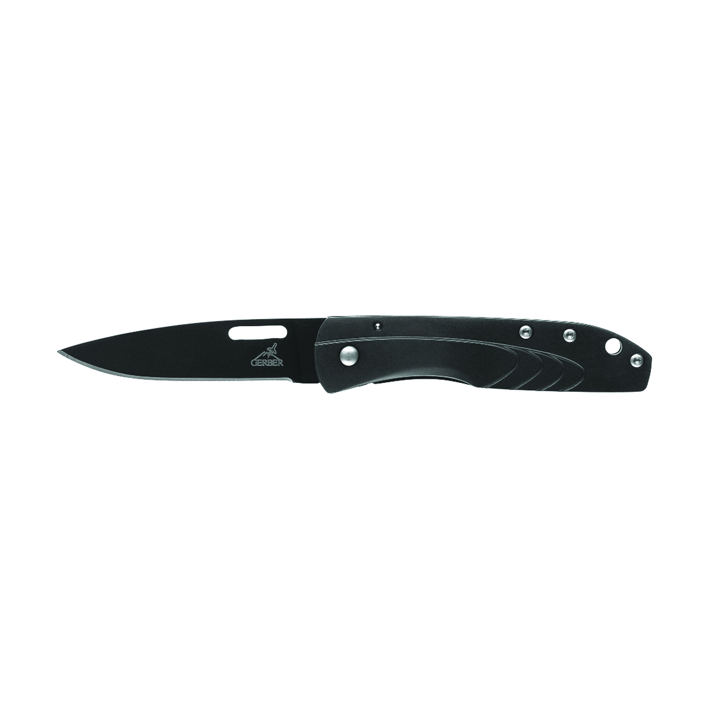 31-000716 Folding Knife, 2.6 in L Blade, Stainless Steel Blade, 1-Blade, Black Handle