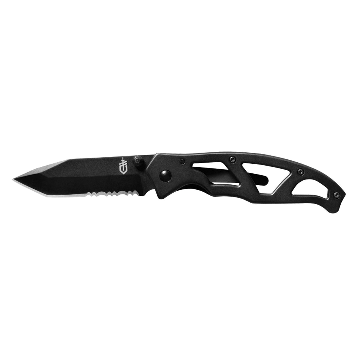 31-001731 Folding Knife, 2.88 in L Blade, Stainless Steel Blade, 1-Blade, Black Handle
