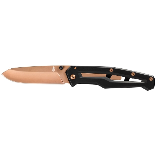 31-003311 Folding Knife, 3 in L Blade, Stainless Steel Blade, Black Handle