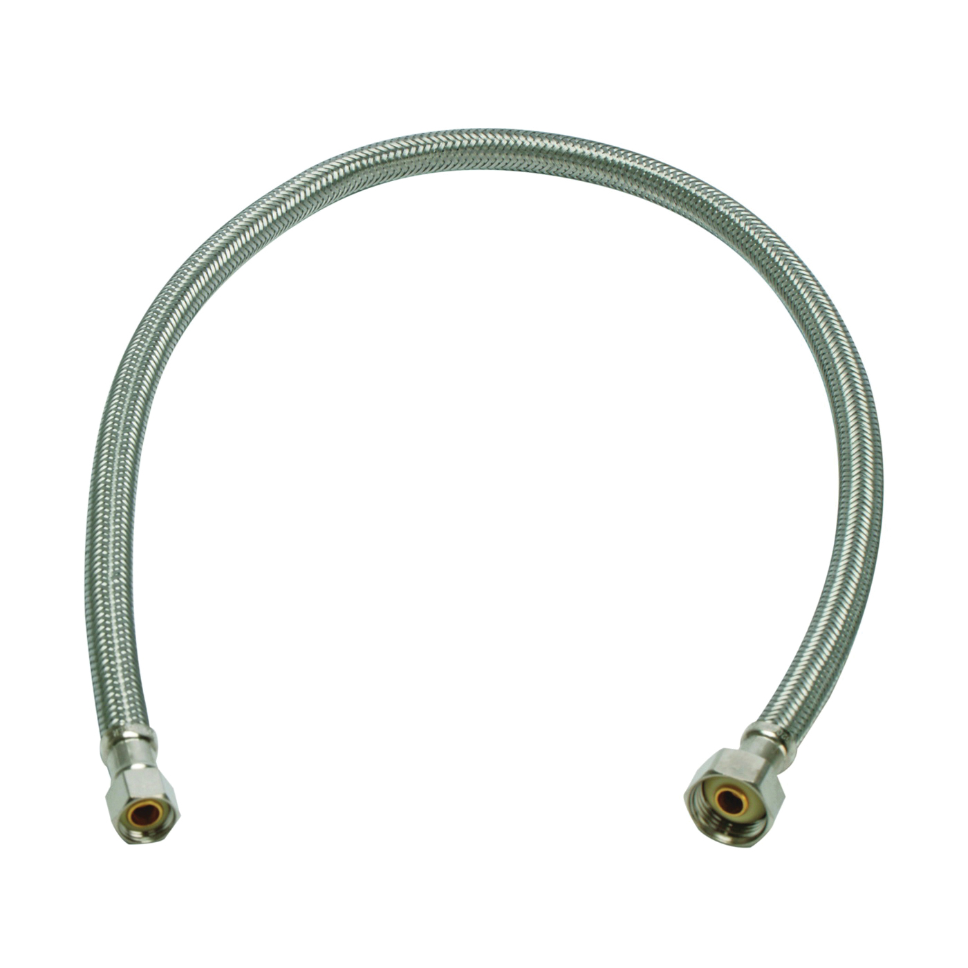 B1F30 Water Supply Connector, 3/8 x 1/2 in, Compression x FIP, Polymer/Stainless Steel, 30 in L