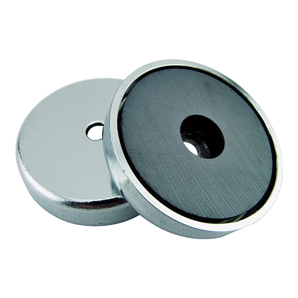 07217 Round Base Magnet, Ceramic, 0.866 in ID x 2.04 in OD Dia, 0.303 in H