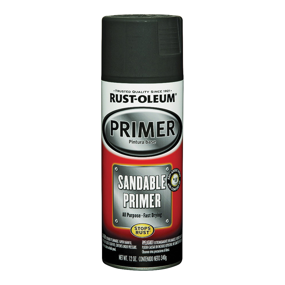 Rust-Oleum 249418 Spray Primer, Black, 12 oz, Can