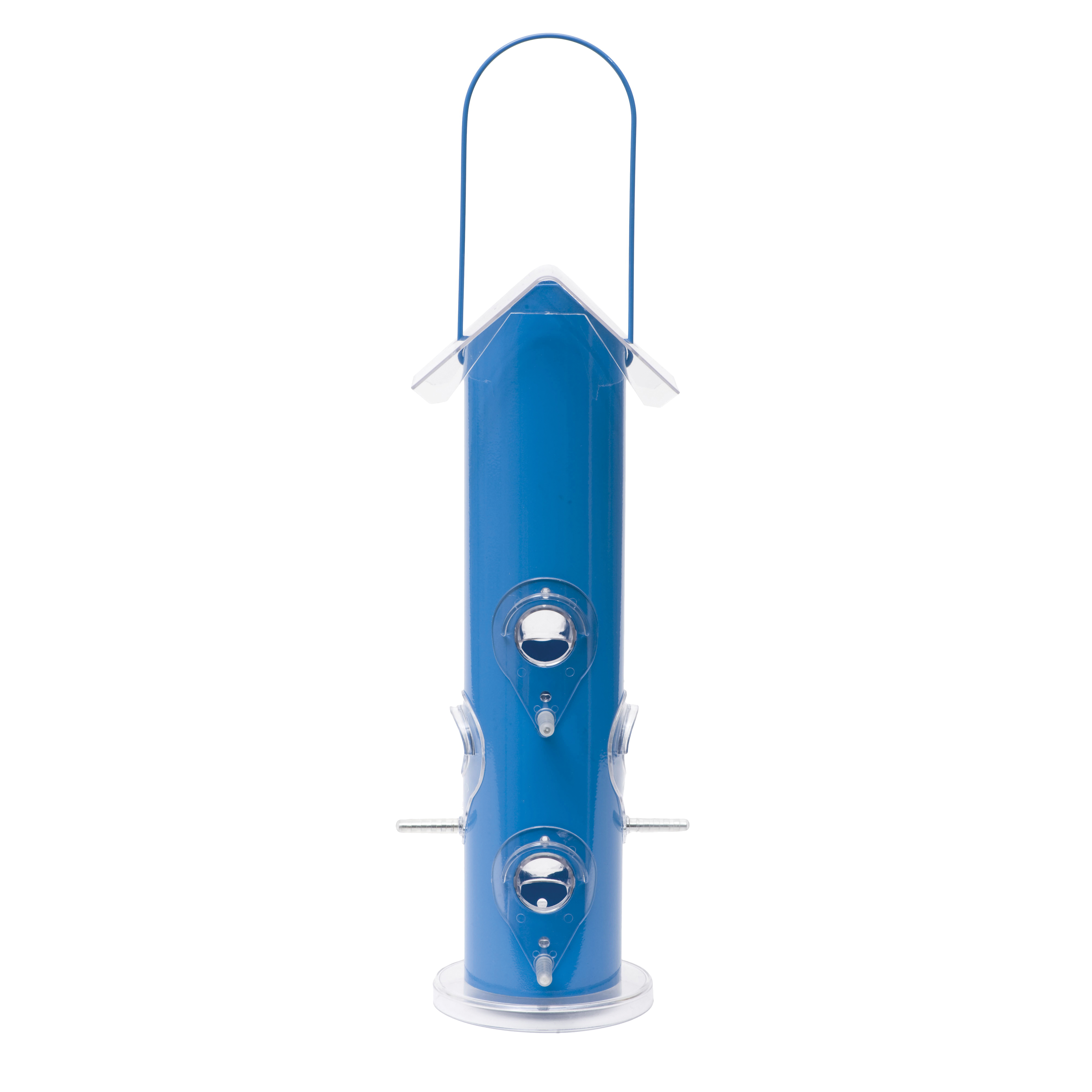 391 Wild Bird Feeder, 13-1/4 in H, 1 lb, Metal, Blue, Powder-Coated, Hanging