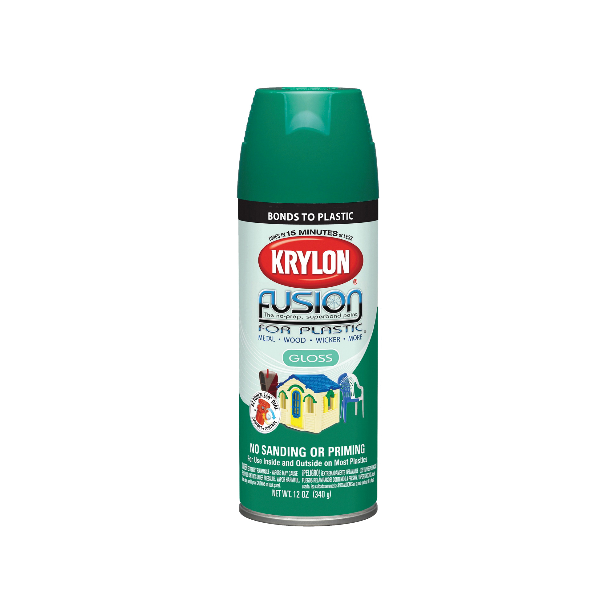Krylon K02327007 Spray Paint, Gloss, Spring Grass, Can - 1