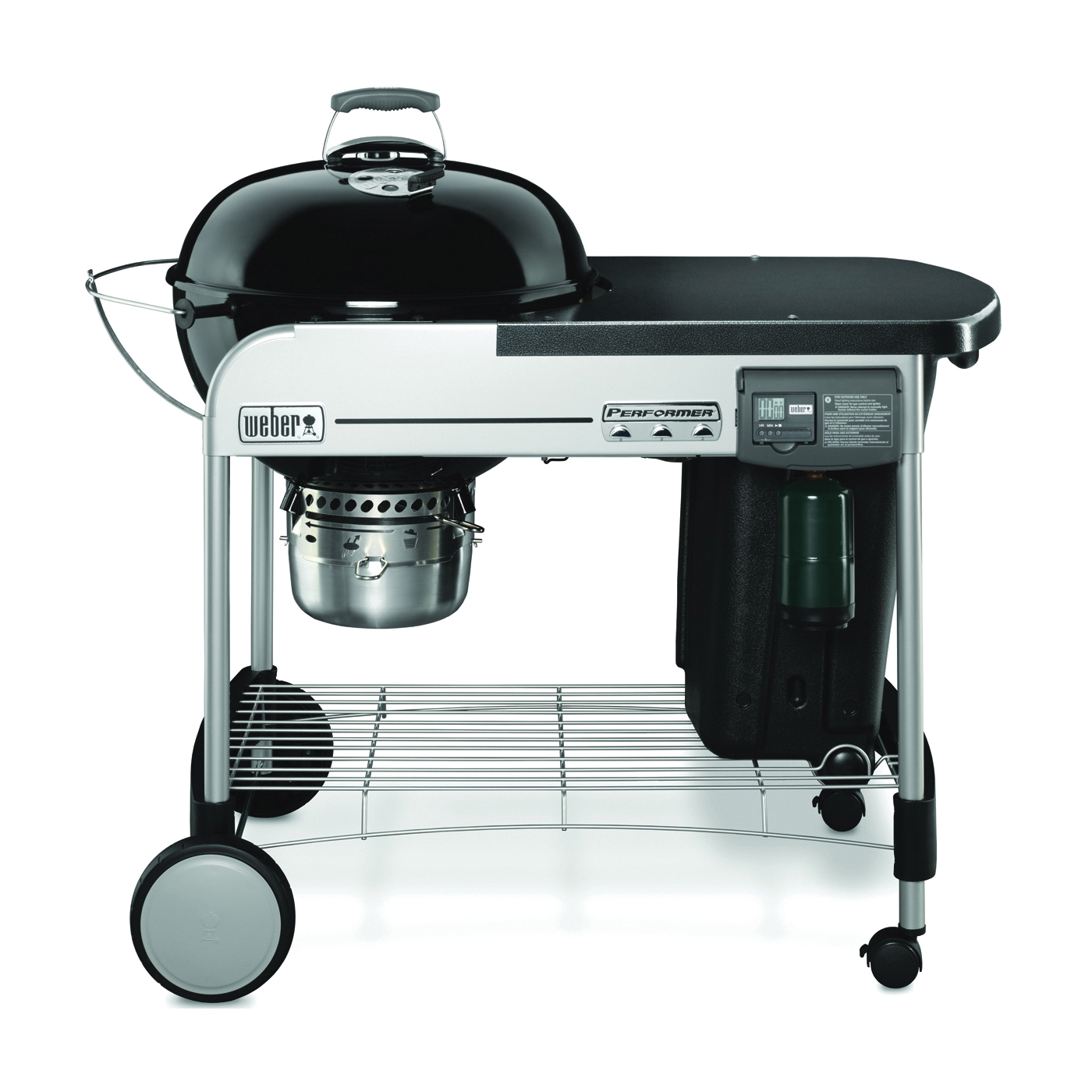 Performer Series 15501001 Deluxe Charcoal Grill, 363 sq-in Primary Cooking Surface, Black