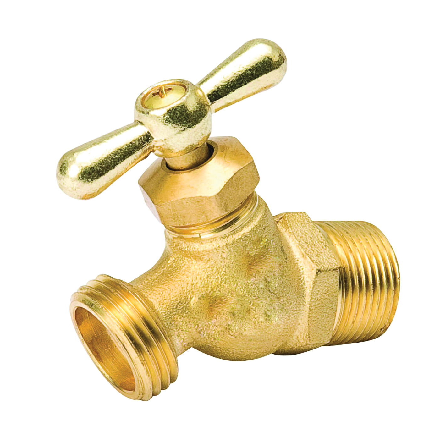102-304 Hose Bibb, 3/4 x 3/4 in Connection, MPT x Male Hose, 125 psi Pressure, Brass Body, Antique