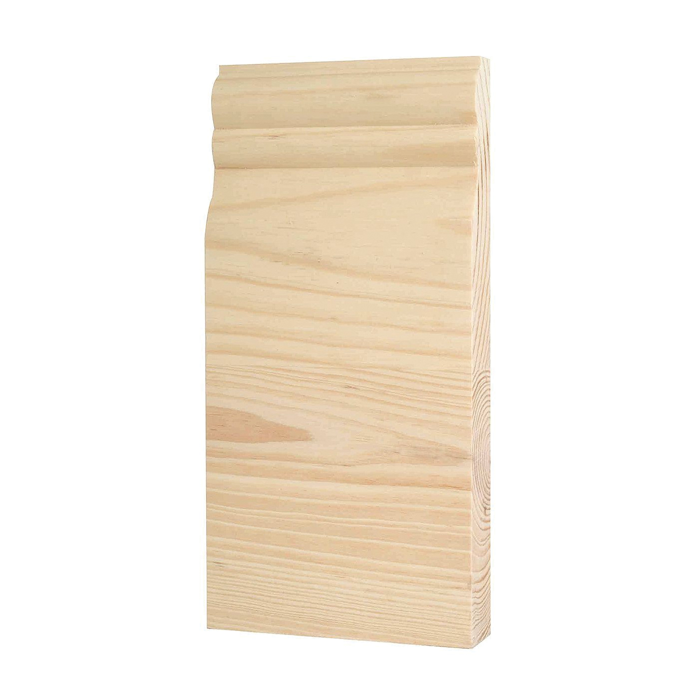 BTBC35 Trim Block Molding, 8 in L, 3-3/4 in W, 1 in Thick, Wood