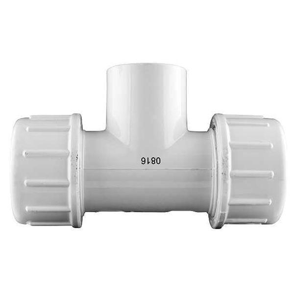 American Valve P230 3/4 Pipe Tee, 3/4 in, Compression x Compression x Female NPT, PVC, SCH 40 Schedule, 150 psi Pressure