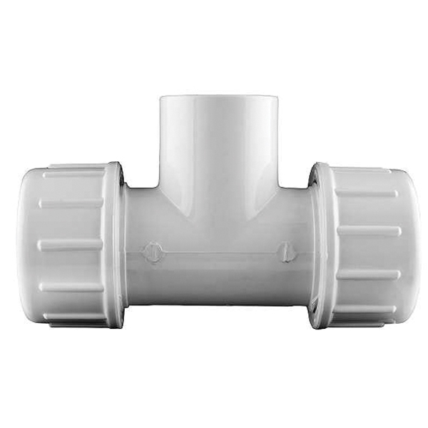 American Valve P230 3/4 Pipe Tee, 3/4 in, Compression x Compression x Female NPT, PVC, SCH 40 Schedule, 150 psi Pressure