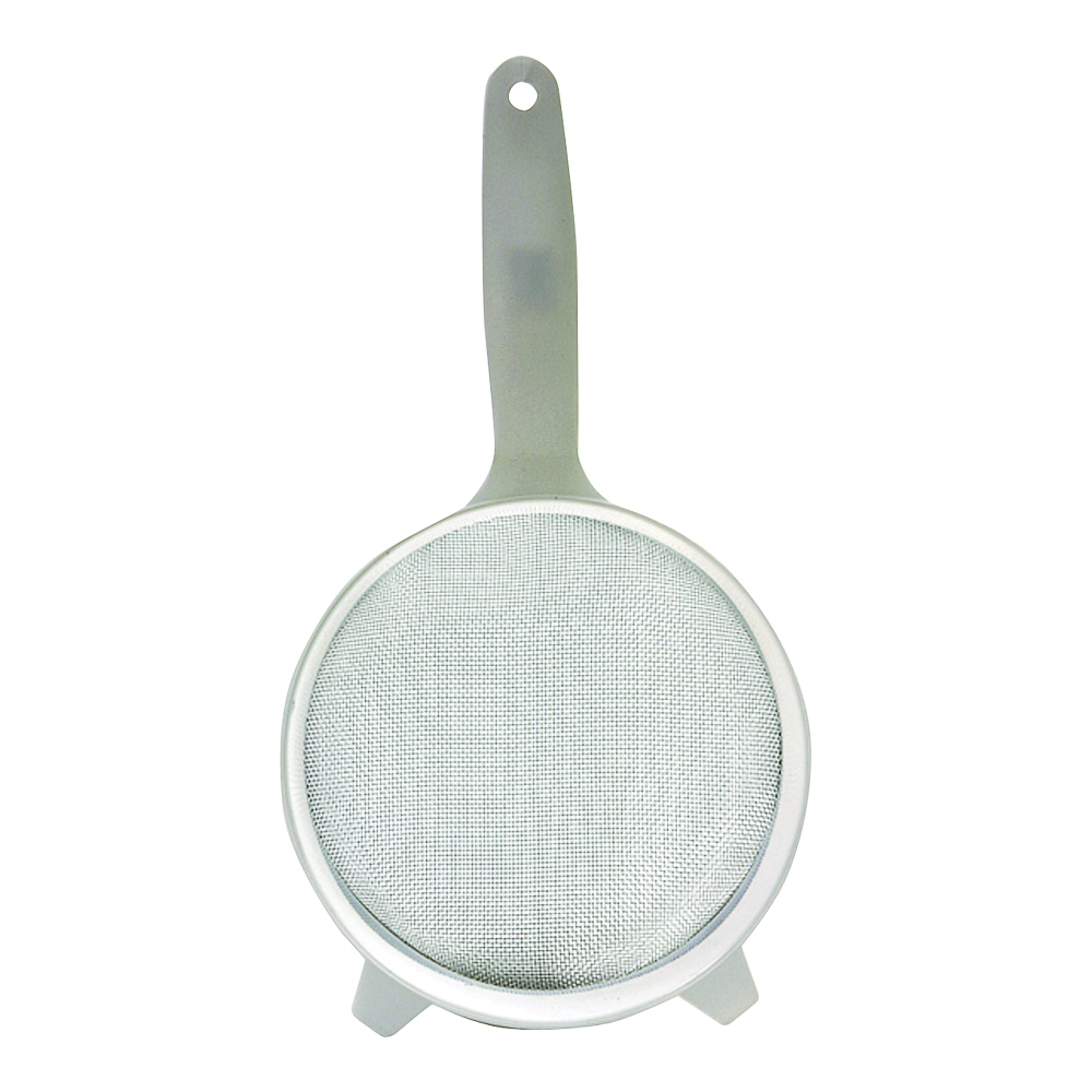 2138 Strainer, Stainless Steel, 8-1/2 in Dia, Plastic Handle