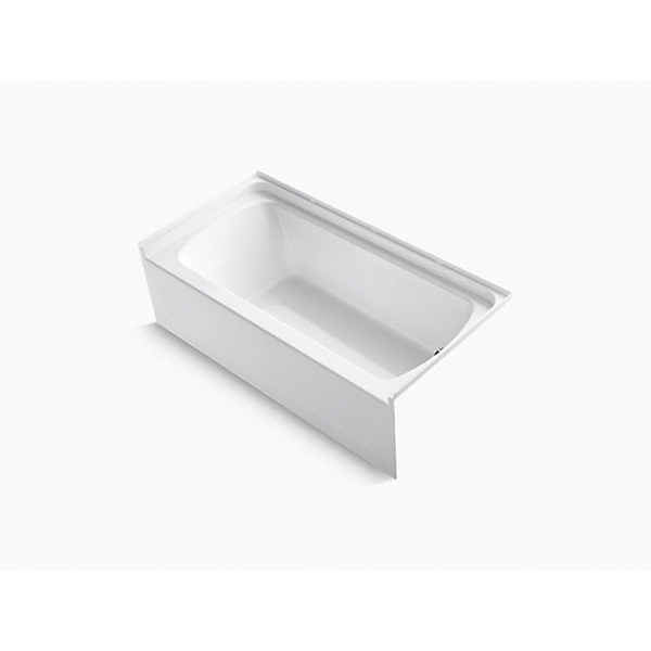 Sterling Ensemble 71171120-0 Bathtub, 44 gal Capacity, 60 in L, 30 in W, 18 in H, Alcove Installation, Solid Vikrell - 2