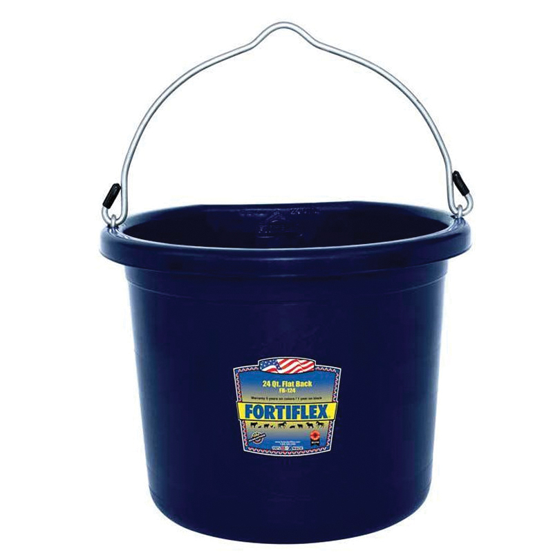 FB-124 Series FB-124GR Bucket, 24 qt Volume, Polyethylene/Rubber, Green