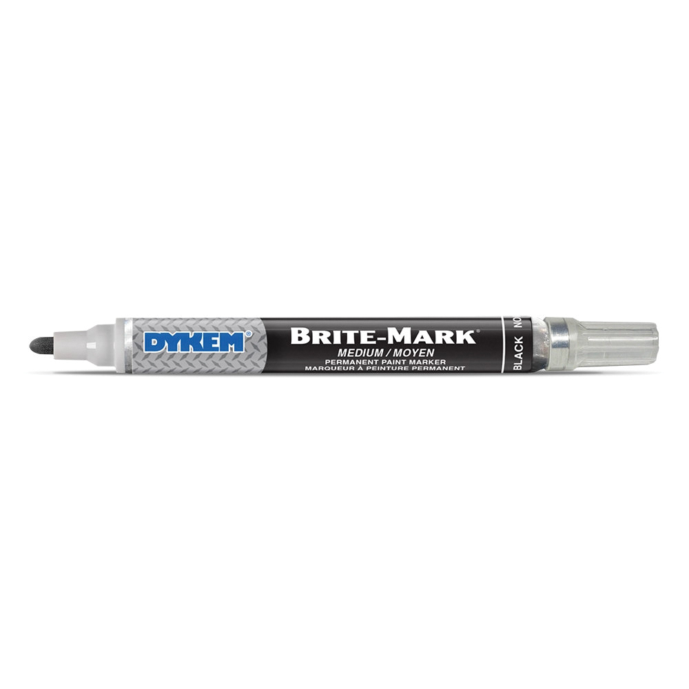 Brite-Mark 84002 Medium Permanent Paint Marker, #15 Tip, Black, Aluminum Barrel