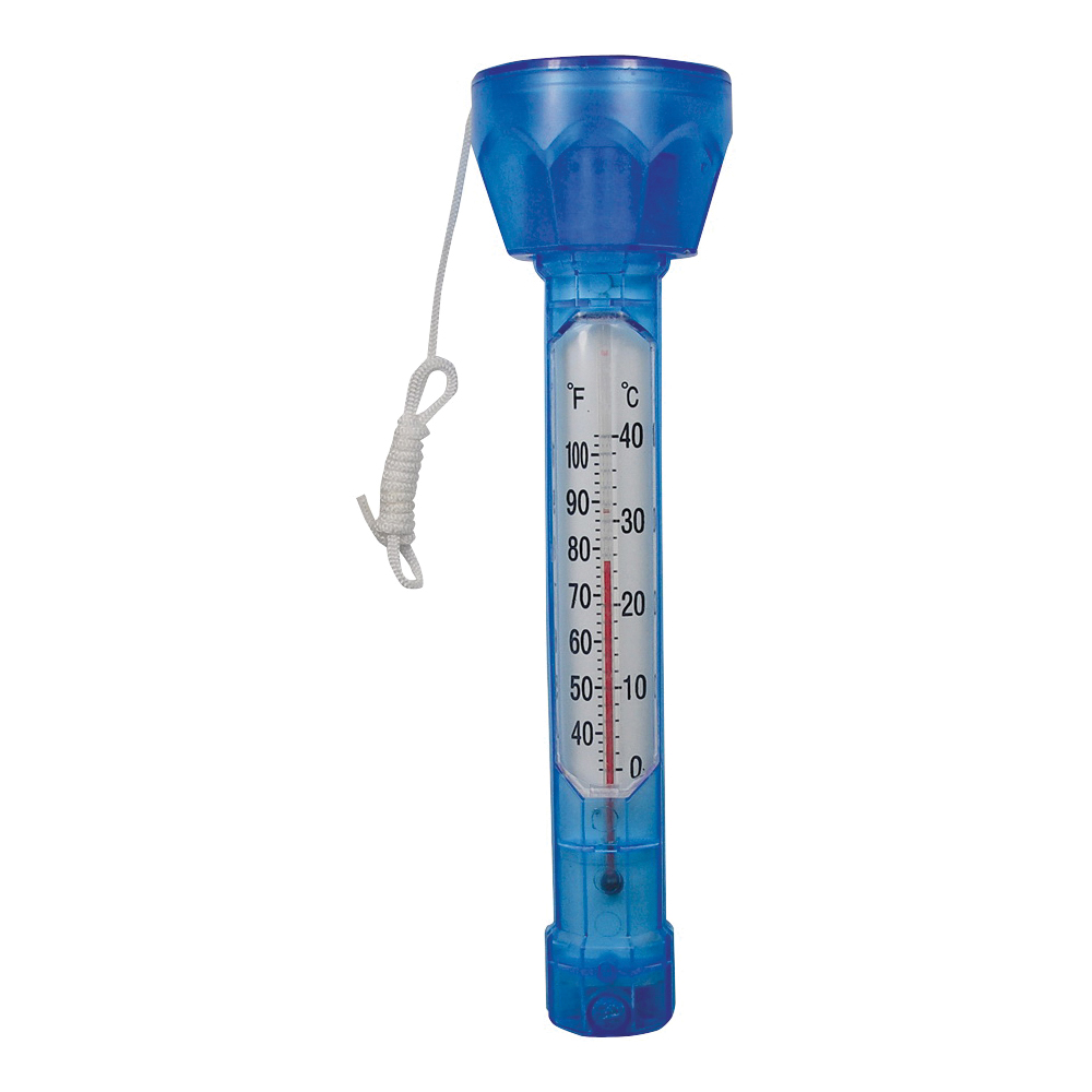 20-204 Pool Thermometer, 32 to 104 deg F, Plastic Case