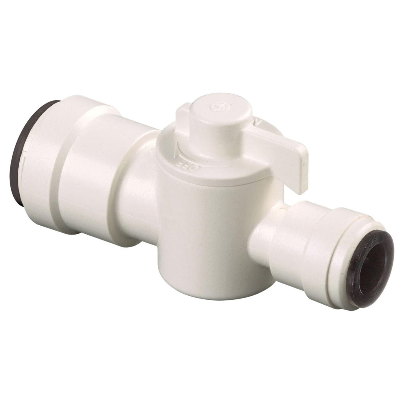 3555-1006/P-671 In-Line Valve, 1/2 x 1/4 in Connection, CTS, 250 psi Pressure, Thermoplastic Body