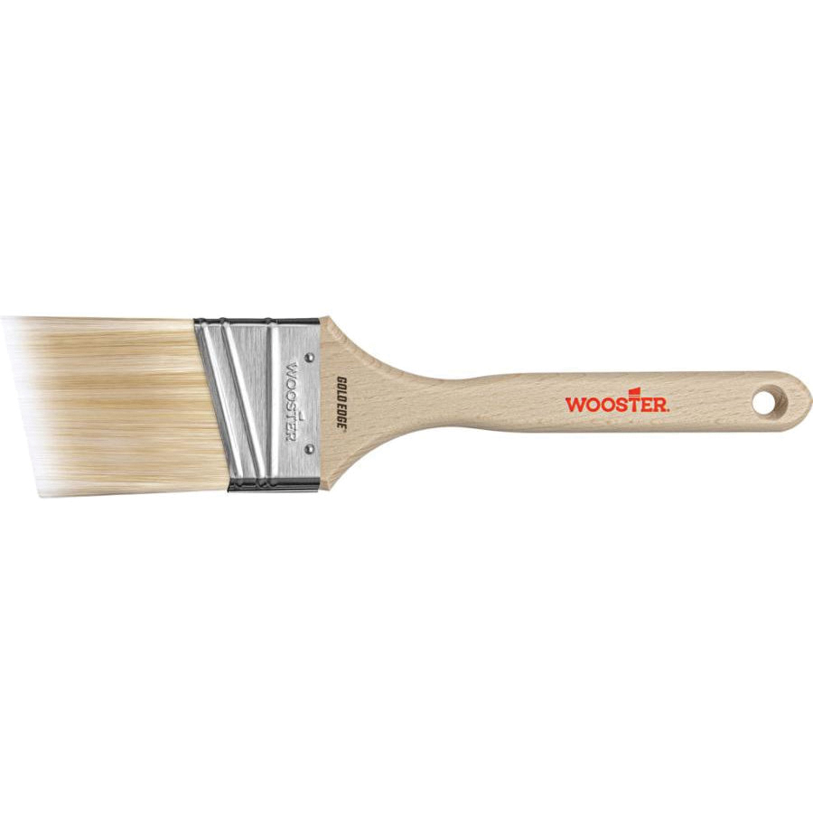 Gold Edge 5231-1-1/2 Paint Brush, 1-1/2 in W, 2-7/16 in L Bristle, Polyester Bristle, Angular Handle