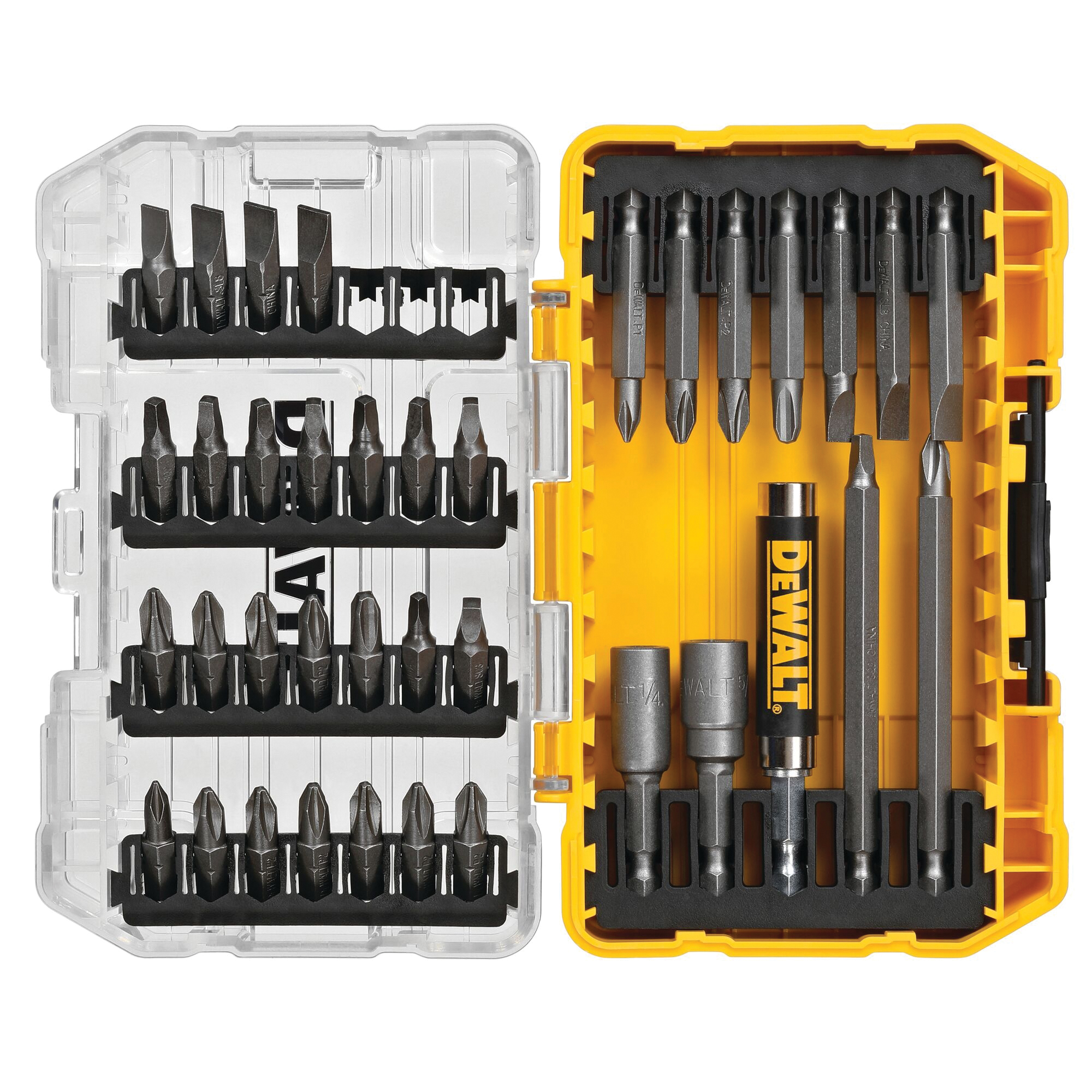 DW2163 Screwdriver Bit Set with ToughCase+ System, 37-Piece, Standard, Steel
