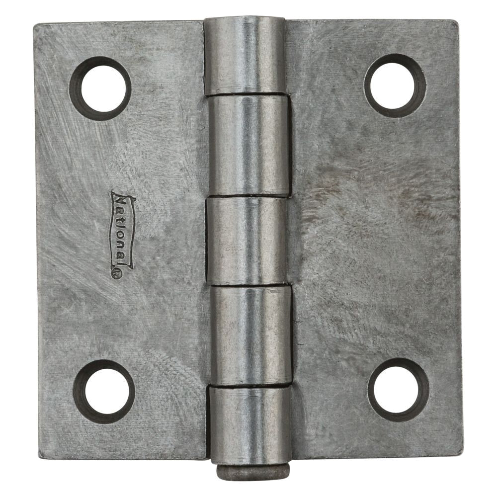 N139-659 Broad Hinge, 2 in W Frame Leaf, 0.077 in Thick Frame Leaf, Steel, Loose, Removable Pin, 38 lb