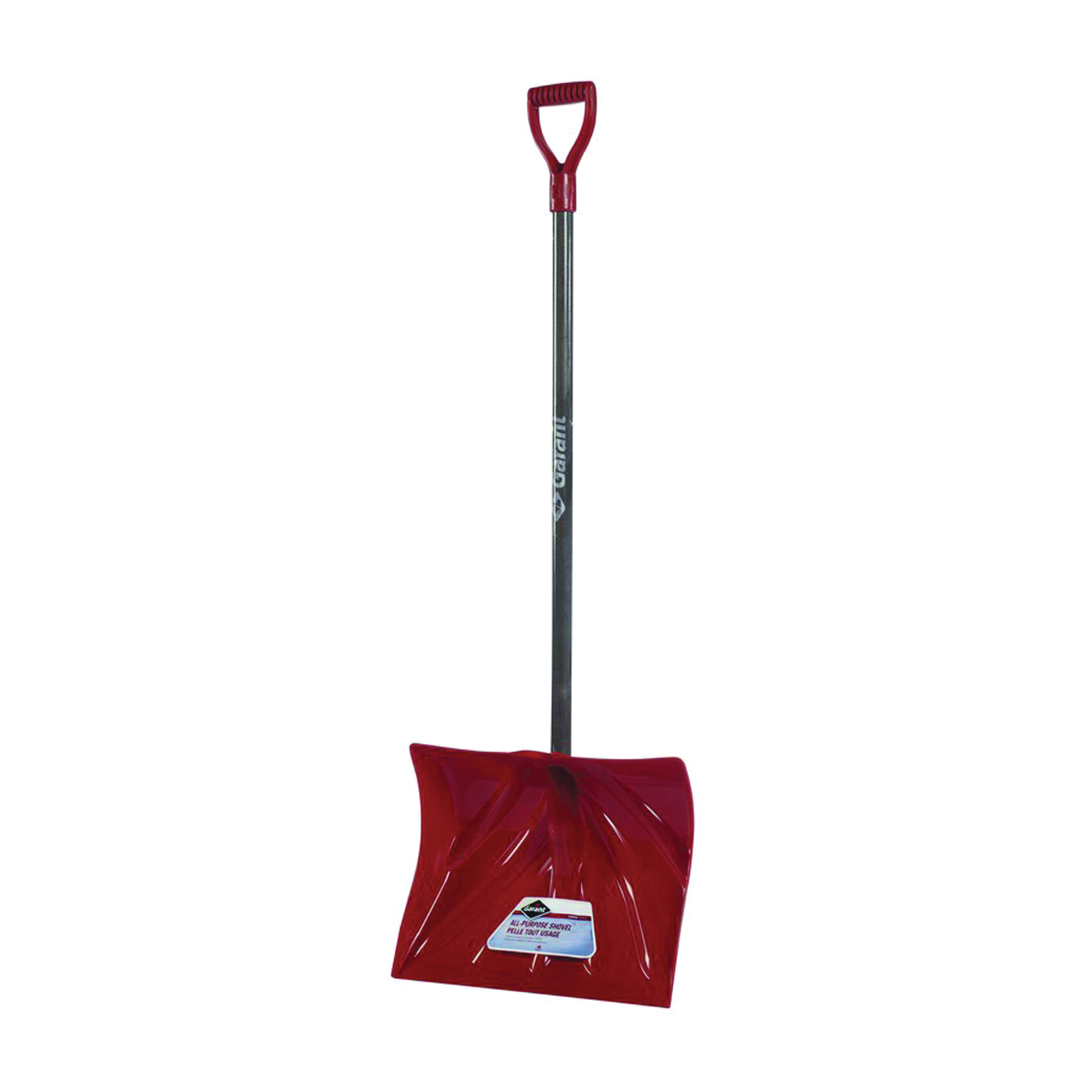 NPM18KD Snow Shovel, 51 in OAL Shovel, 13-1/2 in L Blade, 18 in W Blade, Polyethylene Blade, Wood Handle, Red