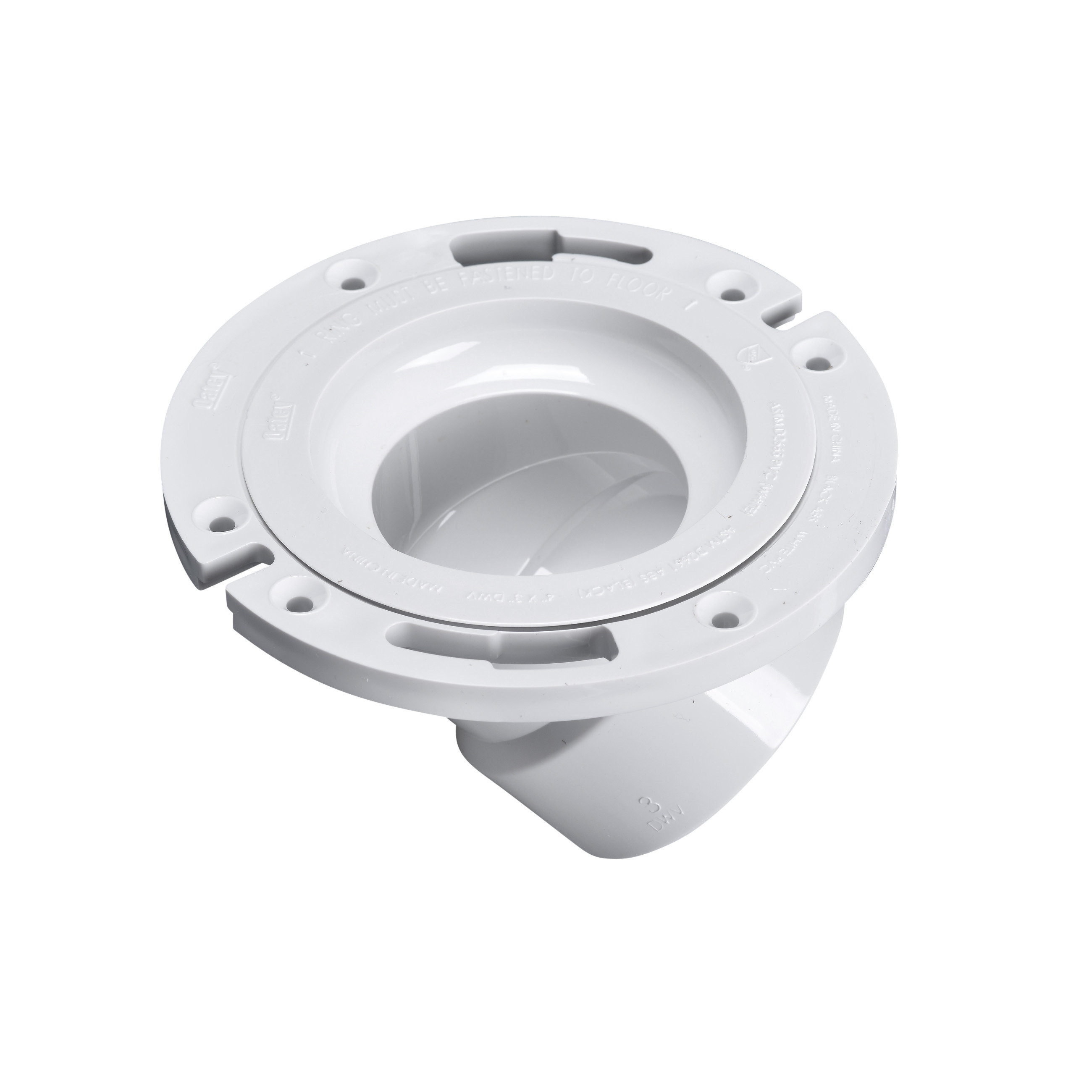 Level Fit 43816 Closet Flange, 3, 4 in Connection, Female, PVC, White, For: 3 in, 4 in Pipes
