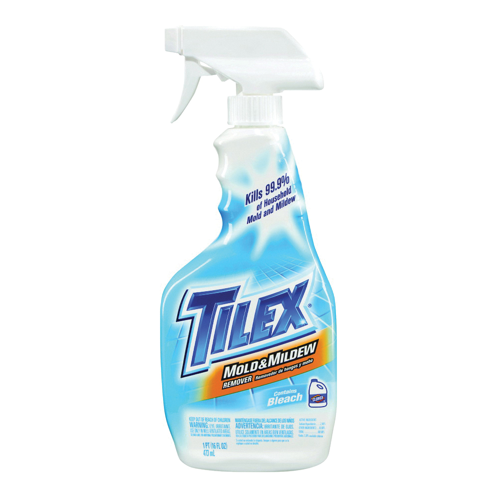 01100 Mold and Mildew Stain Remover, 16 oz Spray Bottle, Liquid, Bleach, Faint Yellow