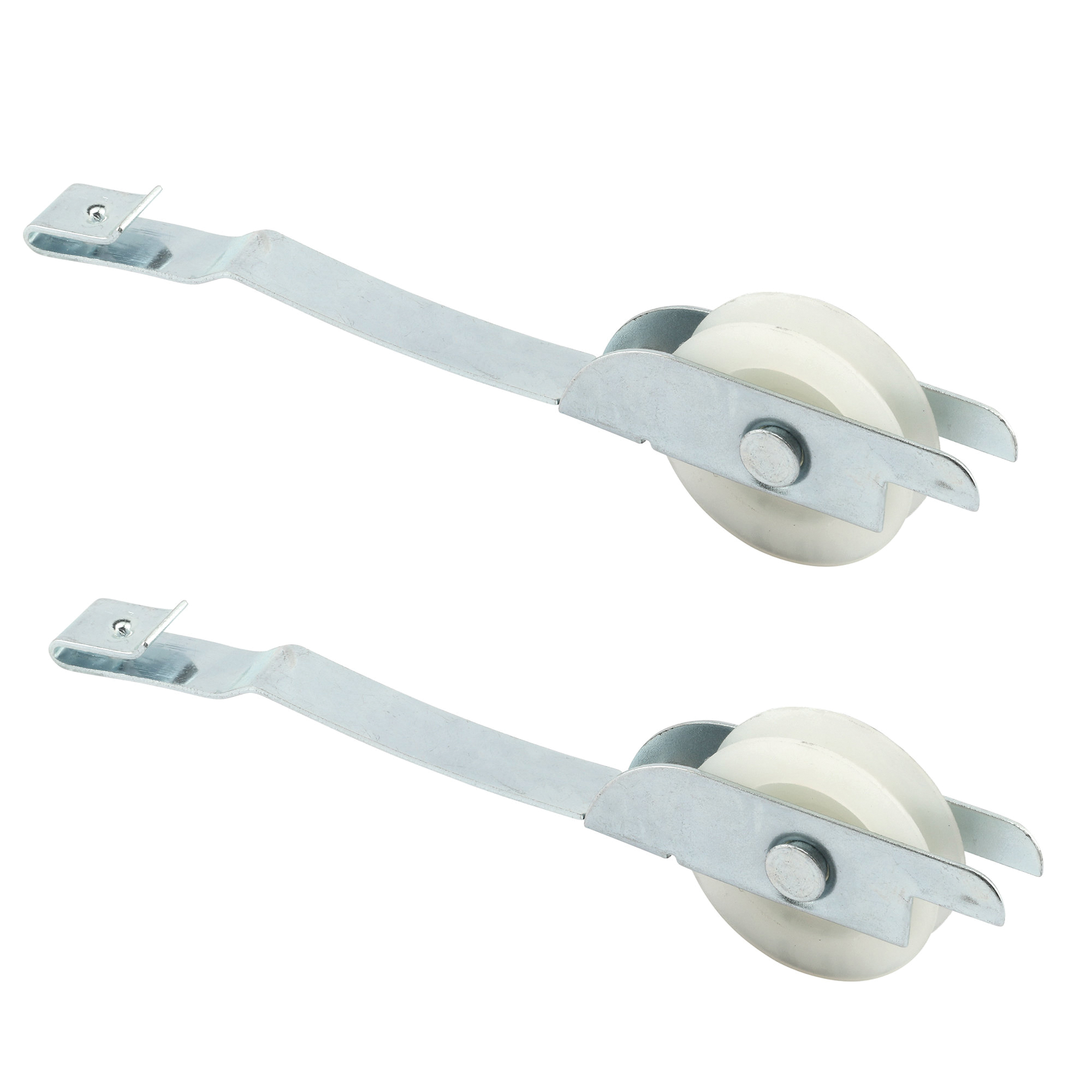 Prime-Line B 649 Roller Assembly, 1 in Dia Roller, 1/4 in W Roller, Plastic/Steel, Gray, 2-Roller - 1