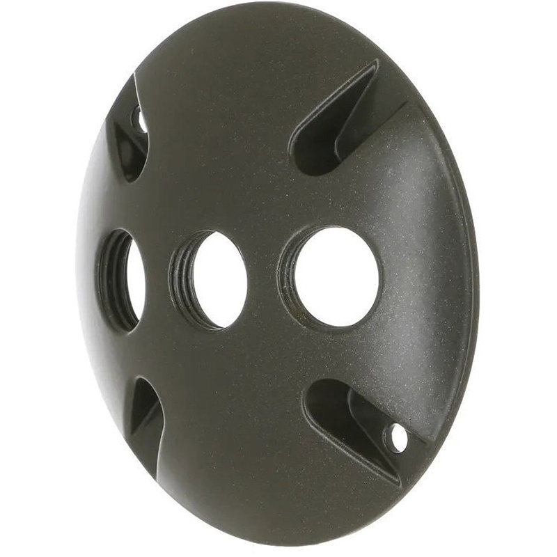 5197-2 Cover, 4-1/8 in Dia, 4-1/8 in W, Round, Aluminum, Bronze, Powder-Coated
