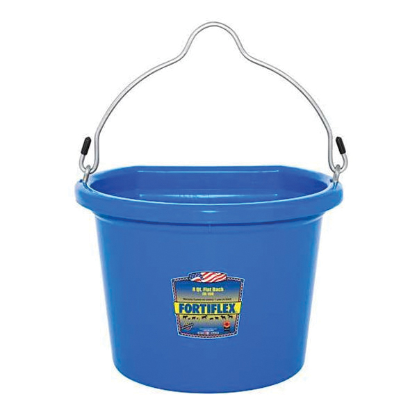 FB-108 Series FB-108R Bucket, 8 qt Volume, Polyethylene/Rubber, Red