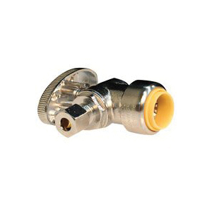190-932HC/LF953AR Ball Valve, 1/2 x 3/8 in Connection, Push-Connect x Compression, 200 psi Pressure, Brass Body