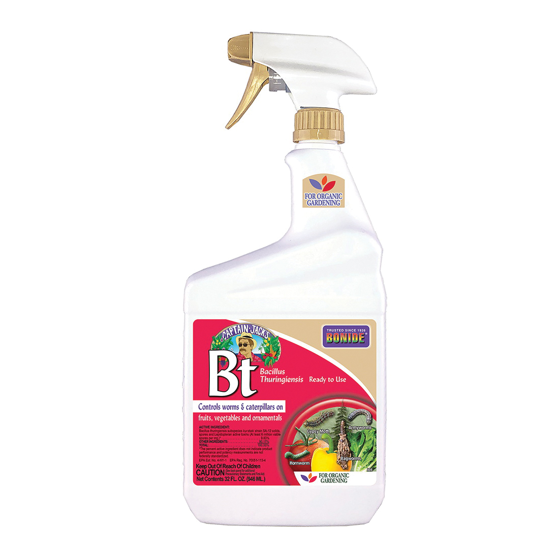 806 Bacillus Thuringiensis, Liquid, Spray Application, 1 qt