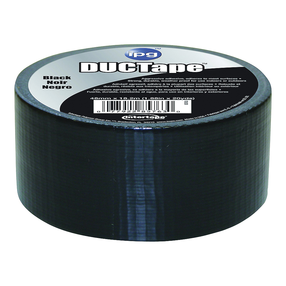 6720BLK All-Purpose Duct Tape, 20 yd L, 1.88 in W, Polyethylene-Coated Cloth Backing, Black